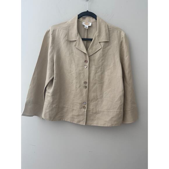 Talbots Linen Blend Jacket  size 12 - Picture 1 of 5